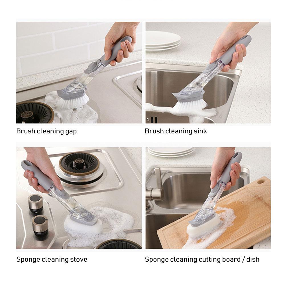 Application of Soap Dispenser Pan Pot Cleaning Brush