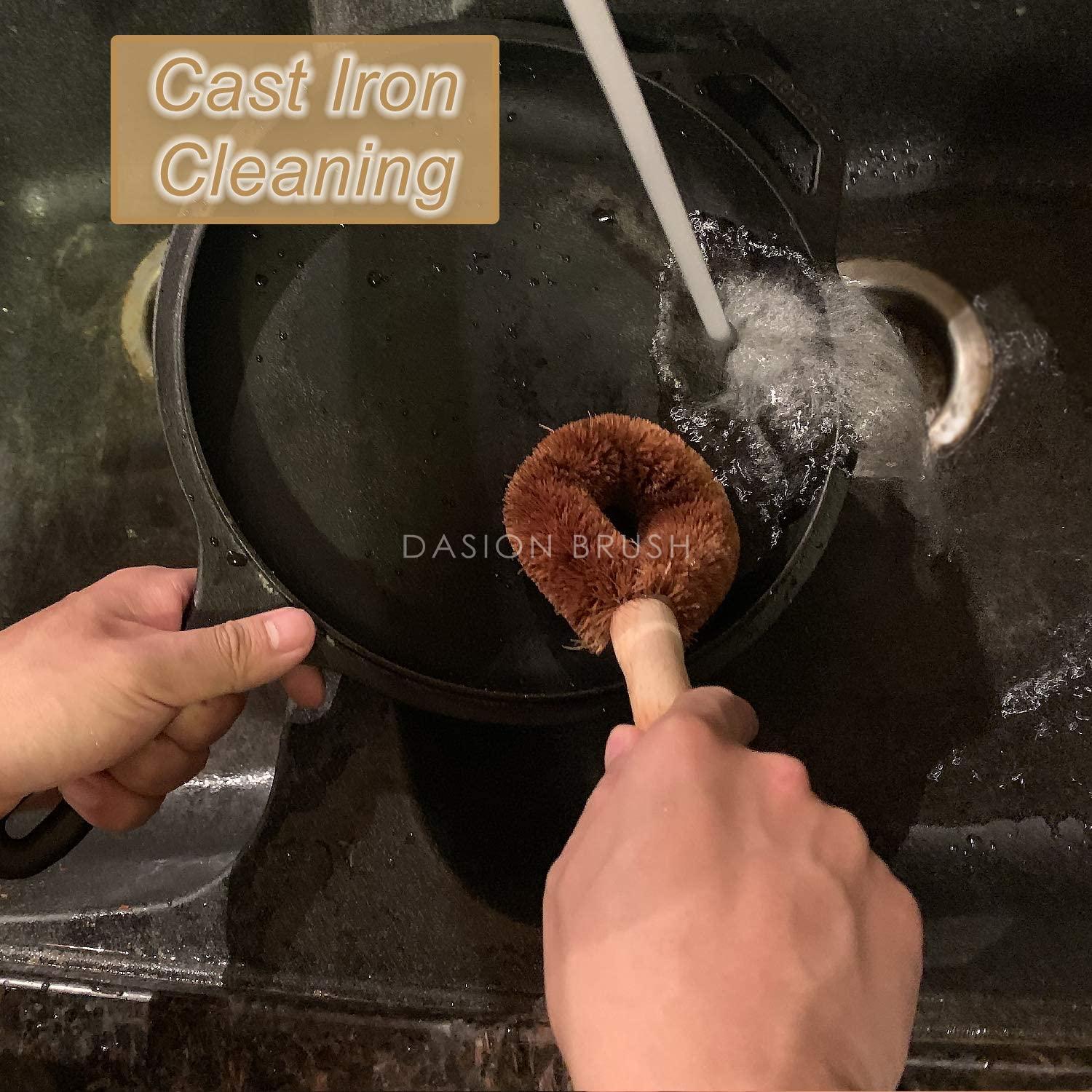 cast iron dish brush