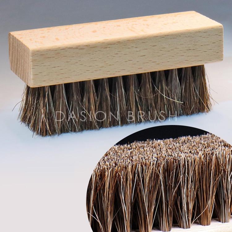 mini horse hair wooden brush