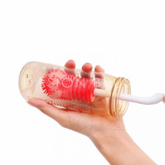 Bakterienentferner weich hitzebeständig Baby's Flasche Silikonbürste 