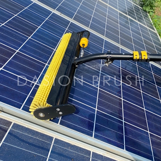 Langgriff Solarpanel Reinigungsbürste Trocken / nass Reinigungsbürste für Sonnenkollektor 