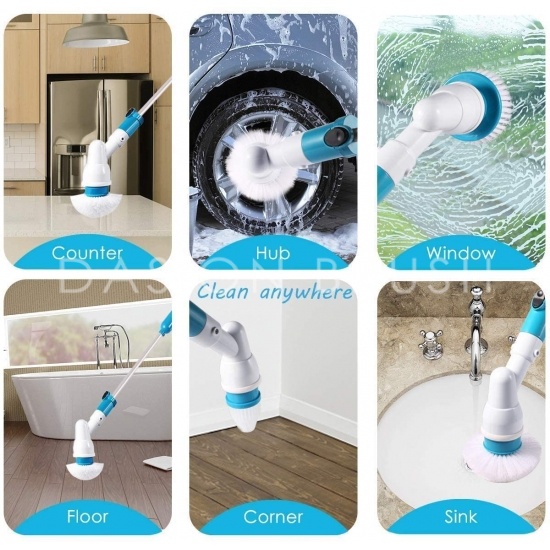 3 Köpfe elektrische Reinigungsbürste Spin Whubber Reinigung Badezimmerboden für Zuhause 