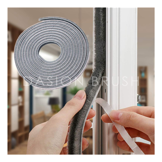 Klebstoff-Filz-Türbürstenstreifen-Türdichtungsstreifen für Schiebetüren Fenster 