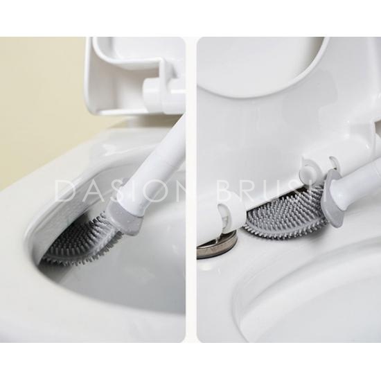 Silikon-Toilettenbürste für die Badezimmerreinigung an der Wand befestigt und Halter-Sets 