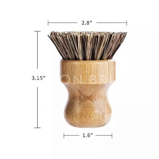 Natürliche Küchengeschirrspülbürste Buchenholz und Bambus Runde Sisalborsten Topfbürste Geschirrreinigungsbürste
 